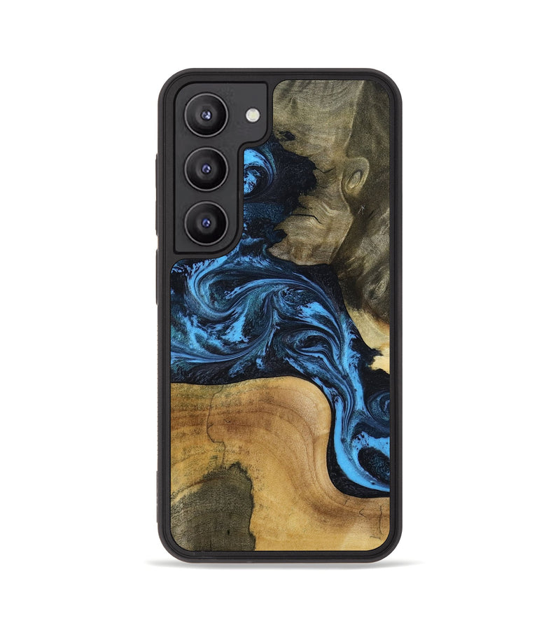 Galaxy S23 Wood Phone Case - Valorie (Blue, 799084)