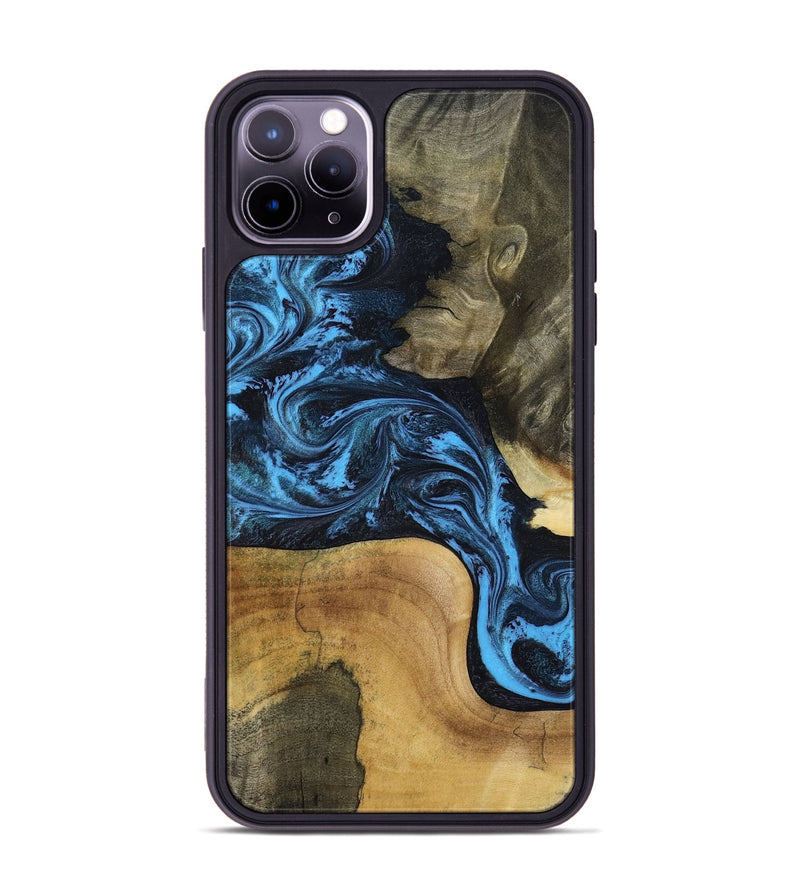 iPhone 11 Pro Max Wood Phone Case - Valorie (Blue, 799084)