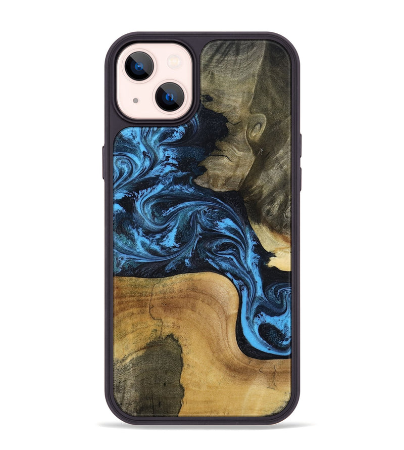 iPhone 14 Plus Wood Phone Case - Valorie (Blue, 799084)