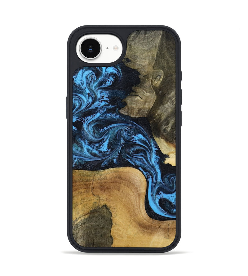 iPhone 16e Wood Phone Case - Valorie (Blue, 799084)