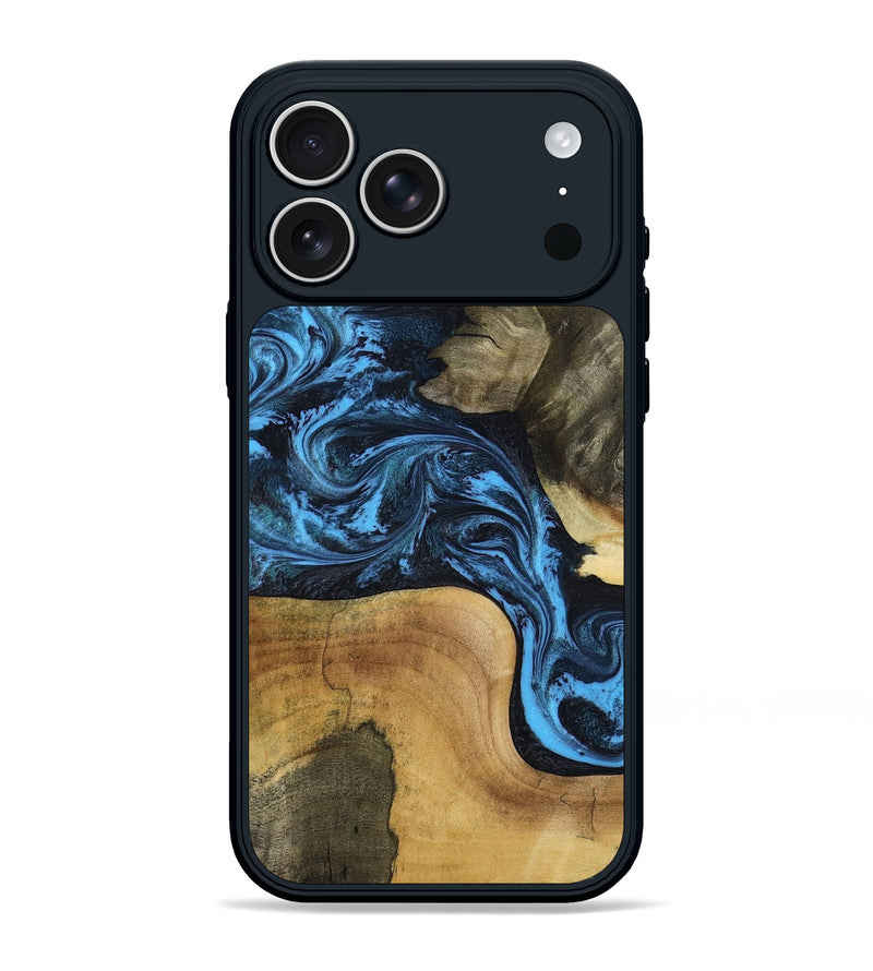 iPhone 17 Pro Max Wood Phone Case - Valorie (Blue, 799084)