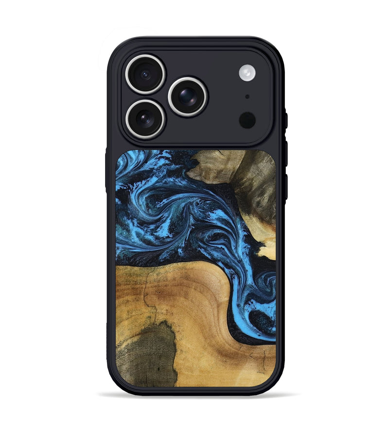iPhone 17 Pro Wood Phone Case - Valorie (Blue, 799084)