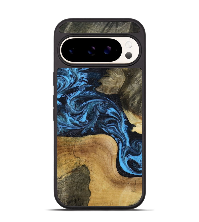 Pixel 9 Pro Wood Phone Case - Valorie (Blue, 799084)