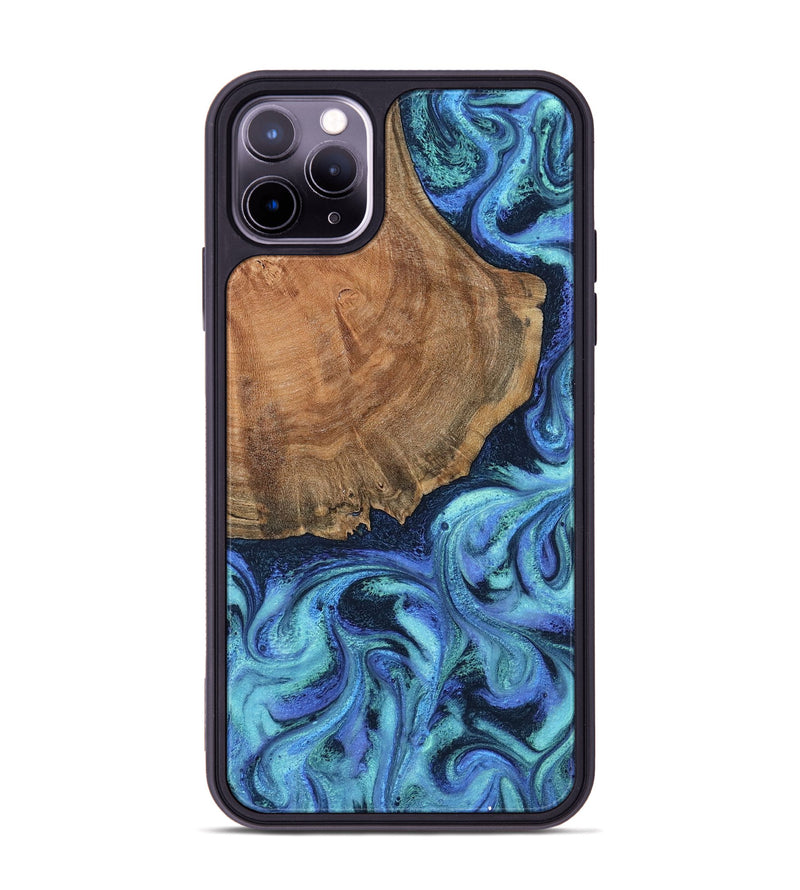 iPhone 11 Pro Max Wood Phone Case - Markus (Blue, 799085)