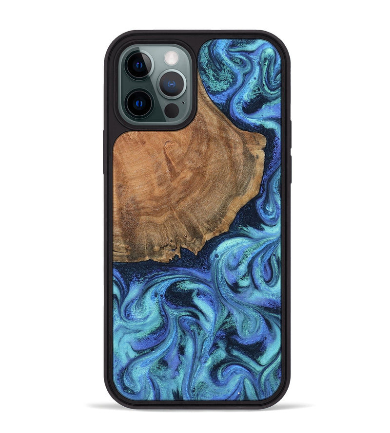 iPhone 12 Pro Max Wood Phone Case - Markus (Blue, 799085)