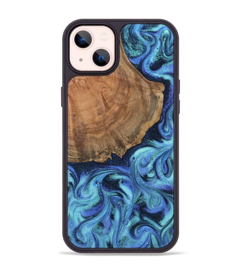 iPhone 14 Plus Wood Phone Case - Markus (Blue, 799085)