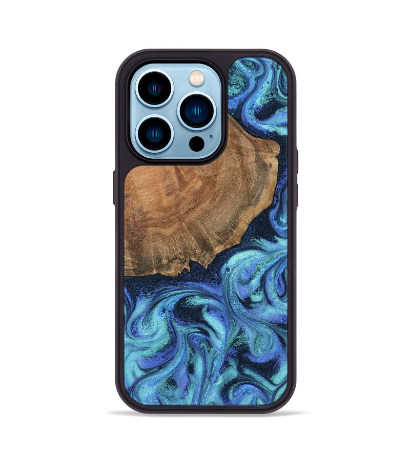 iPhone 14 Pro Wood Phone Case - Markus (Blue, 799085)