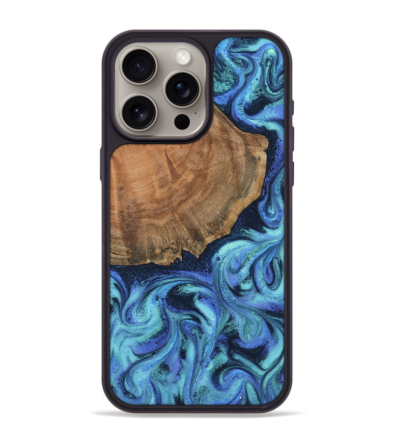 iPhone 15 Pro Max Wood Phone Case - Markus (Blue, 799085)