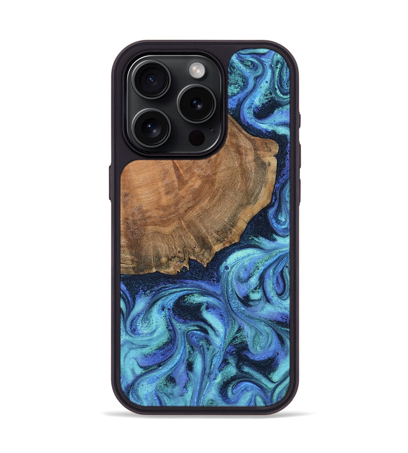 iPhone 15 Pro Wood Phone Case - Markus (Blue, 799085)