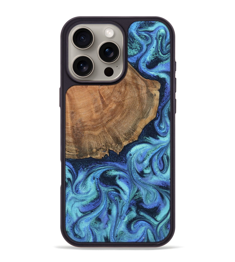 iPhone 16 Pro Max Wood Phone Case - Markus (Blue, 799085)