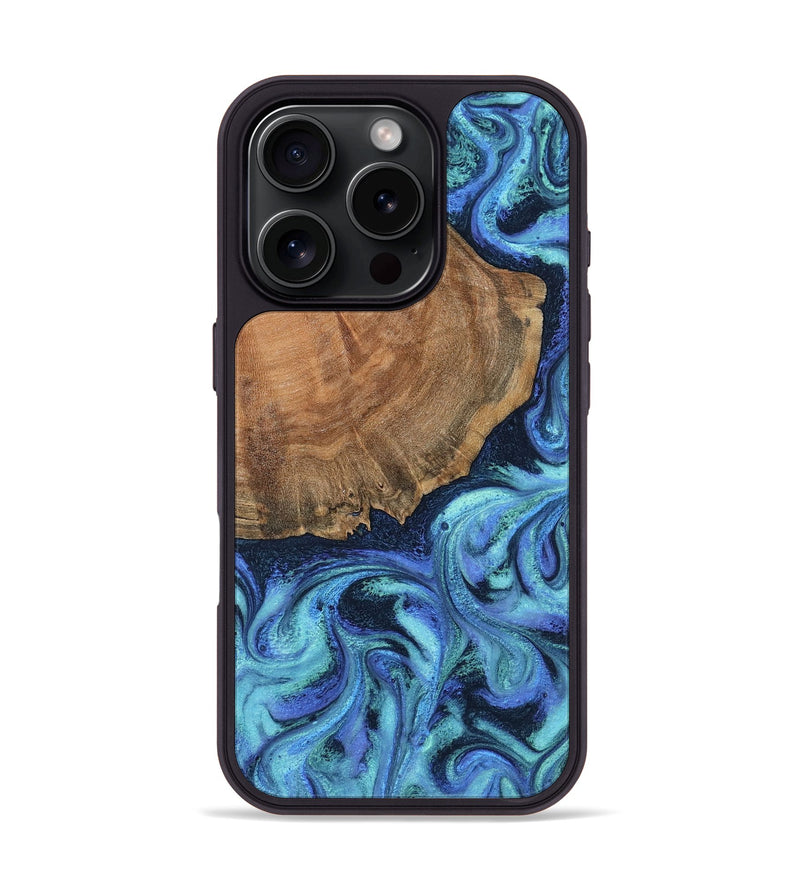 iPhone 16 Pro Wood Phone Case - Markus (Blue, 799085)