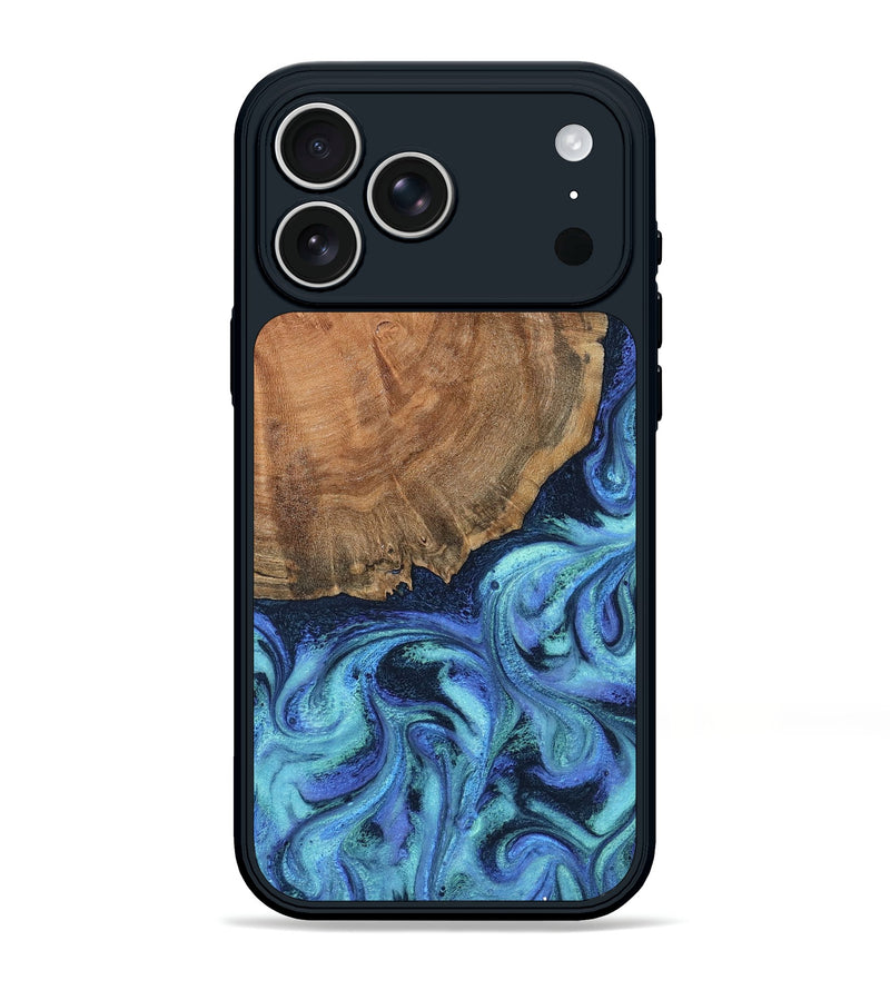 iPhone 17 Pro Max Wood Phone Case - Markus (Blue, 799085)