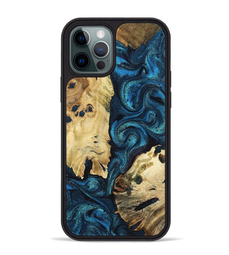iPhone 12 Pro Max Wood Phone Case - Alfonso (Blue, 799087)