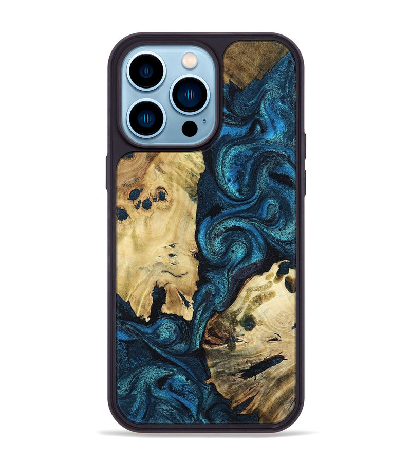 iPhone 14 Pro Max Wood Phone Case - Alfonso (Blue, 799087)
