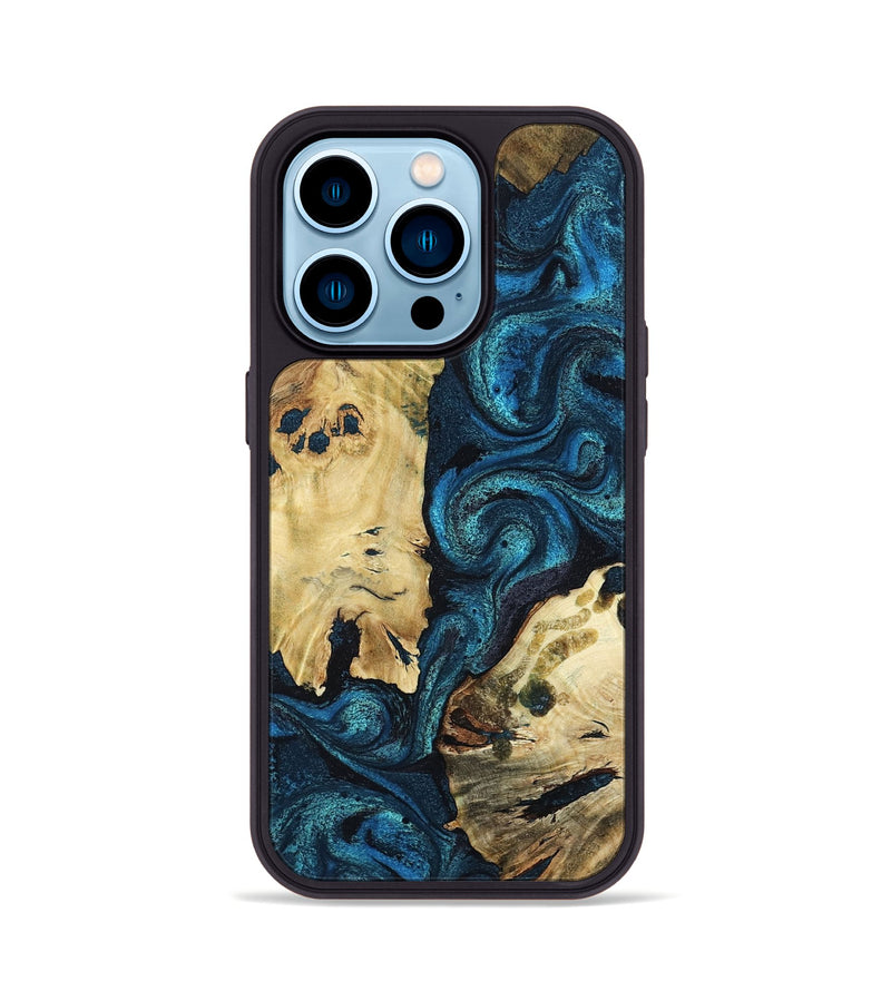 iPhone 14 Pro Wood Phone Case - Alfonso (Blue, 799087)