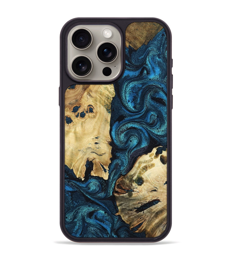 iPhone 15 Pro Max Wood Phone Case - Alfonso (Blue, 799087)