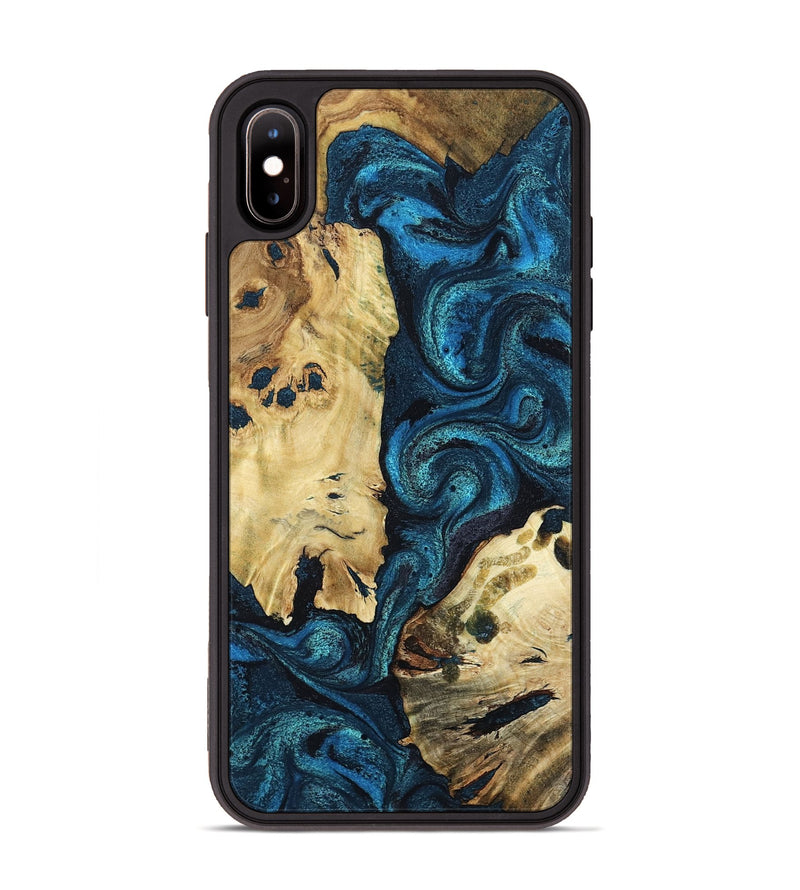 iPhone Xs Max Wood Phone Case - Alfonso (Blue, 799087)
