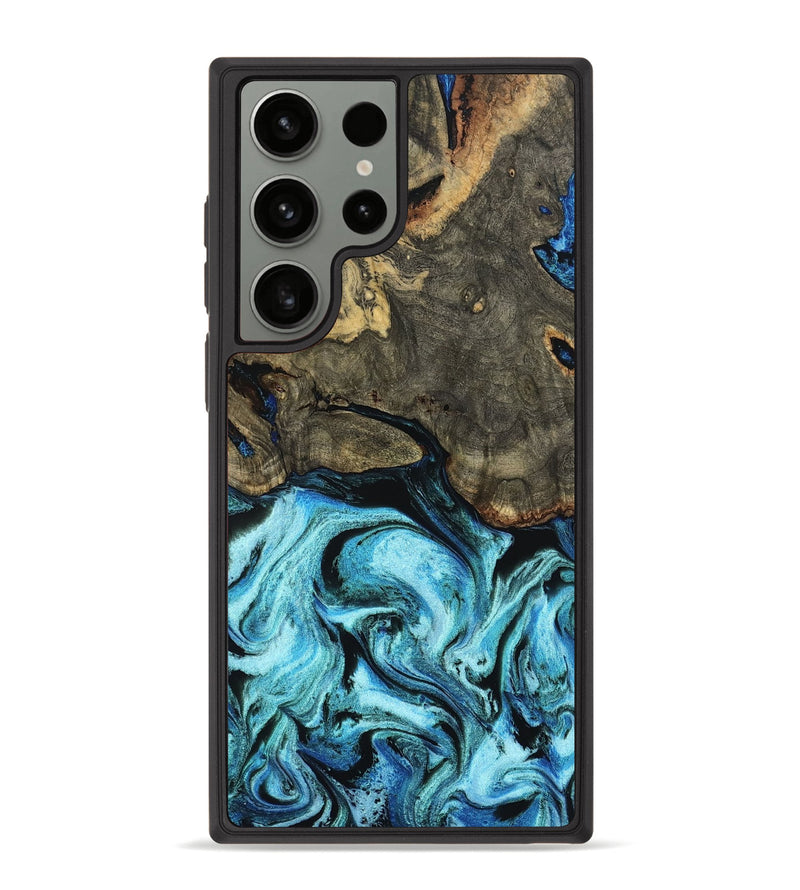 Galaxy S23 Ultra Wood Phone Case - Florene (Blue, 799100)