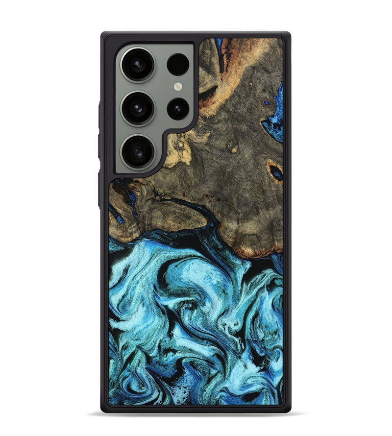 Galaxy S24 Ultra Wood Phone Case - Florene (Blue, 799100)