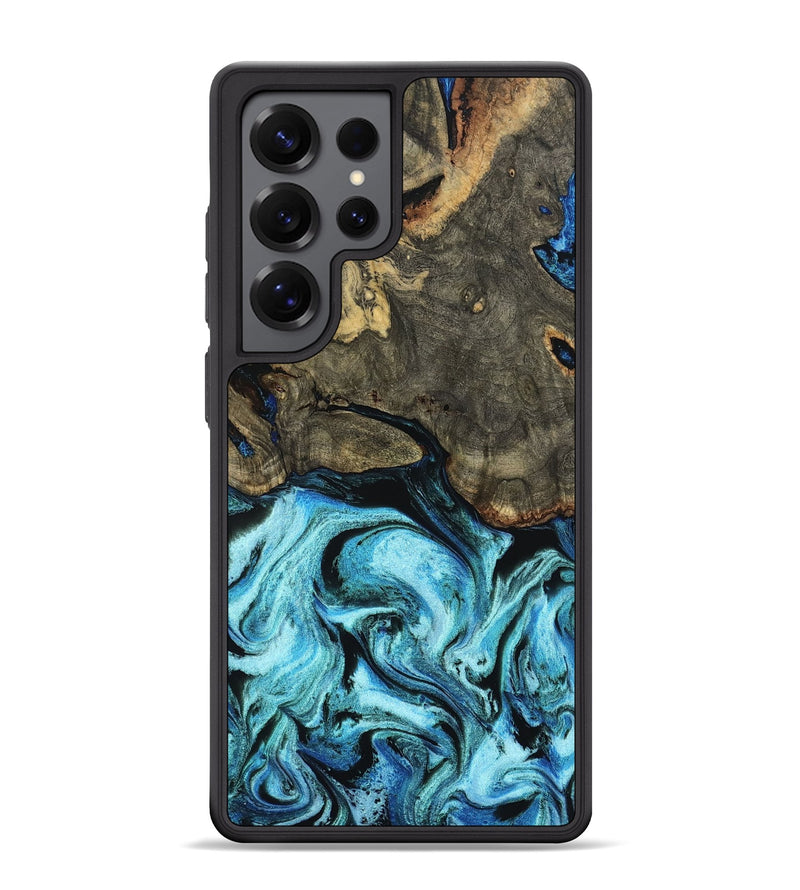 Galaxy S25 Ultra Wood Phone Case - Florene (Blue, 799100)