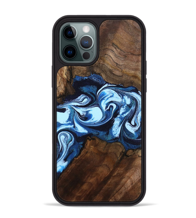 iPhone 12 Pro Max Wood Phone Case - Hollis (Blue, 799105)