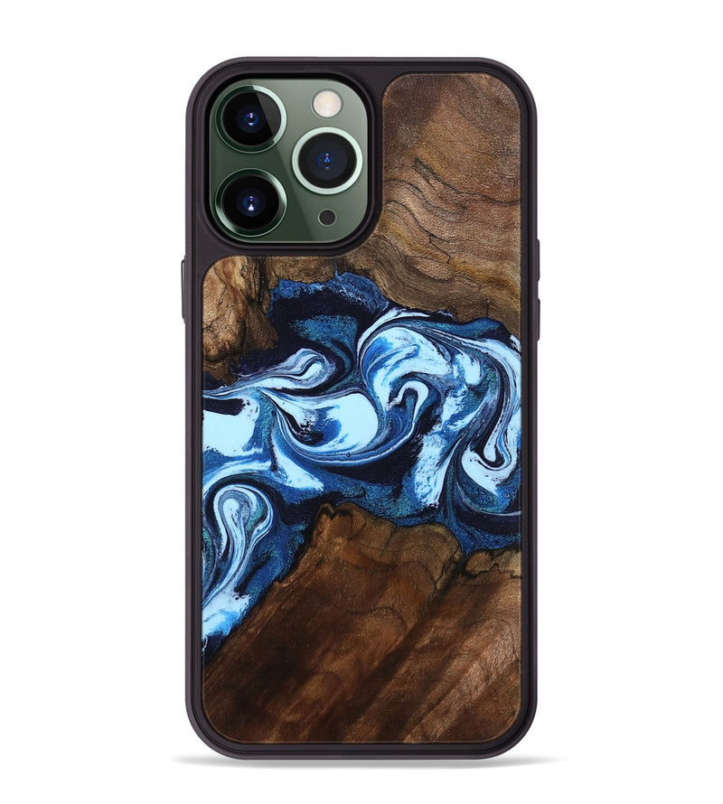iPhone 13 Pro Max Wood Phone Case - Hollis (Blue, 799105)