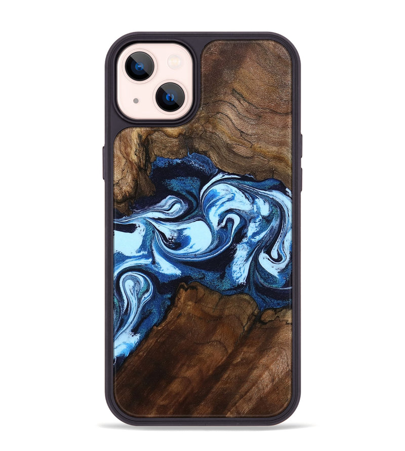 iPhone 14 Plus Wood Phone Case - Hollis (Blue, 799105)