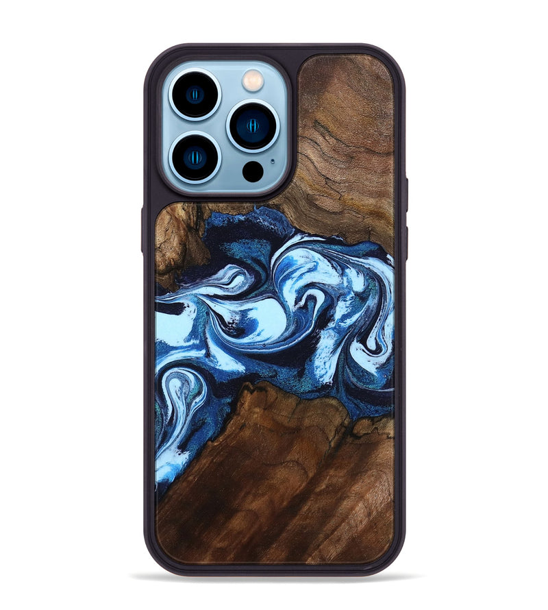 iPhone 14 Pro Max Wood Phone Case - Hollis (Blue, 799105)