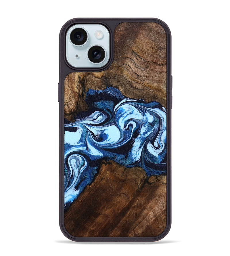 iPhone 15 Plus Wood Phone Case - Hollis (Blue, 799105)