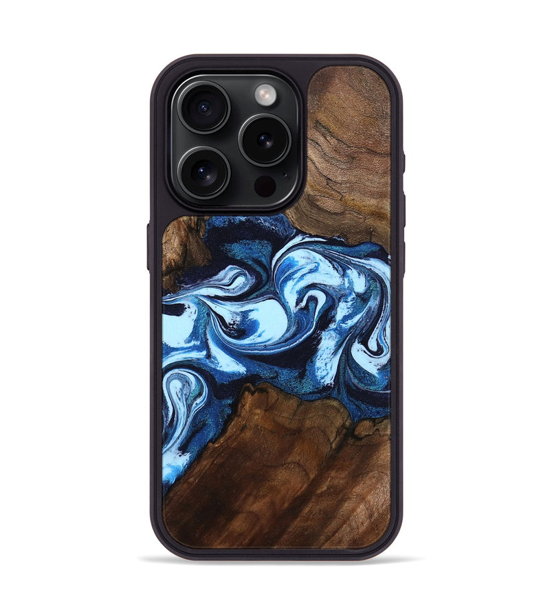 iPhone 15 Pro Wood Phone Case - Hollis (Blue, 799105)