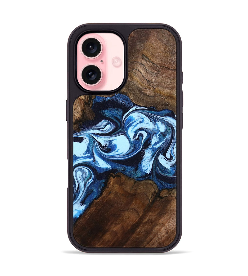 iPhone 16 Wood Phone Case - Hollis (Blue, 799105)