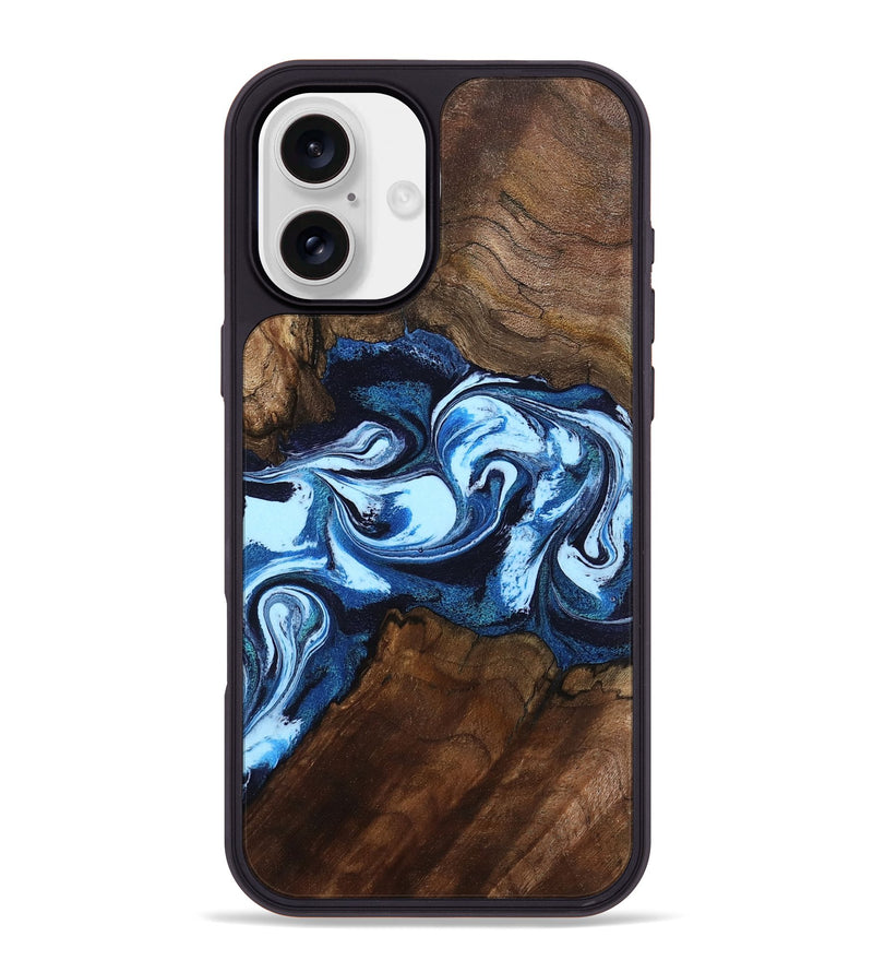 iPhone 16 Plus Wood Phone Case - Hollis (Blue, 799105)