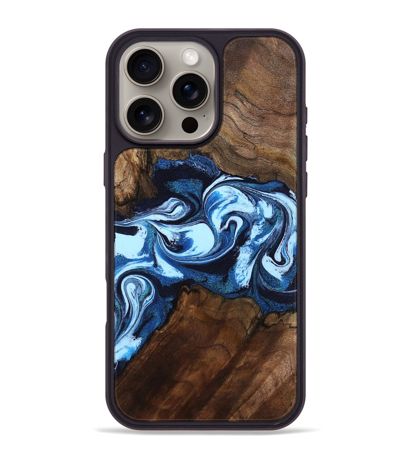 iPhone 16 Pro Max Wood Phone Case - Hollis (Blue, 799105)