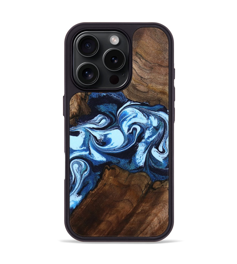 iPhone 16 Pro Wood Phone Case - Hollis (Blue, 799105)