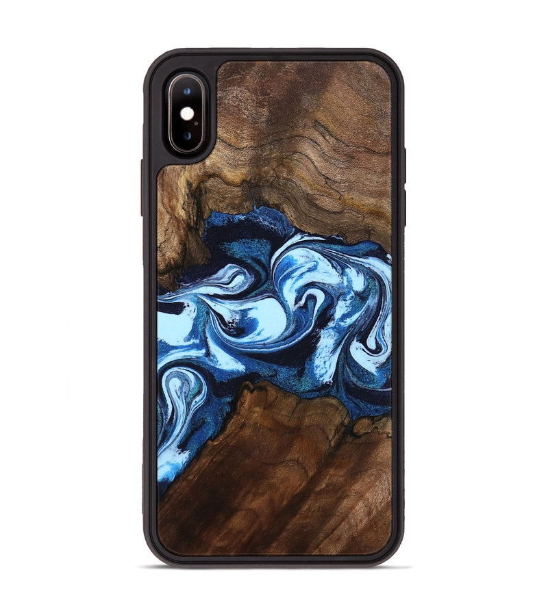 iPhone Xs Max Wood Phone Case - Hollis (Blue, 799105)
