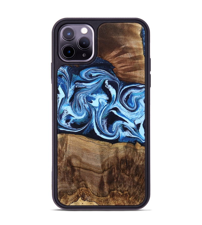 iPhone 11 Pro Max Wood Phone Case - Saylor (Blue, 799106)