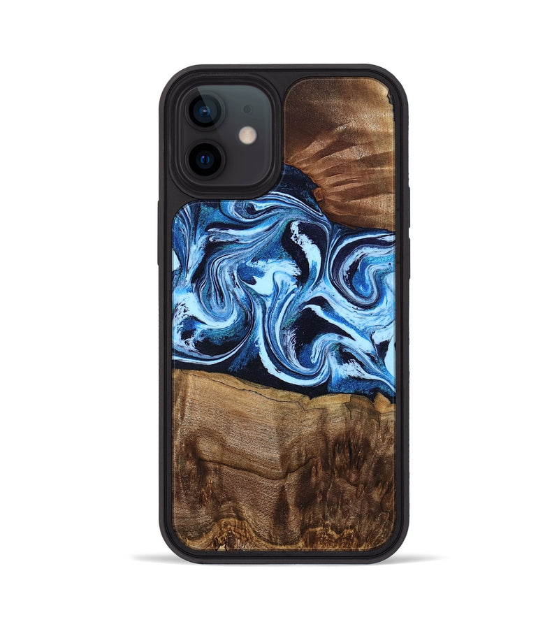 iPhone 12 Wood Phone Case - Saylor (Blue, 799106)