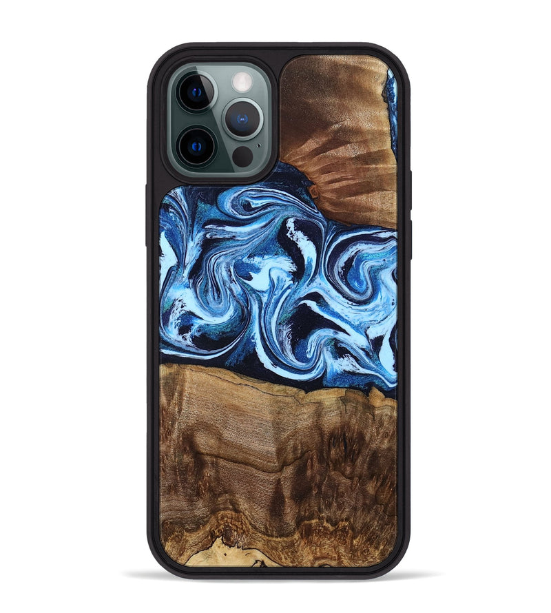 iPhone 12 Pro Max Wood Phone Case - Saylor (Blue, 799106)