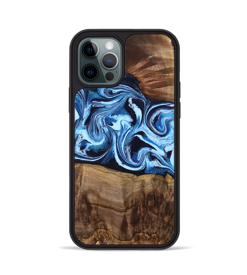 iPhone 12 Pro Wood Phone Case - Saylor (Blue, 799106)