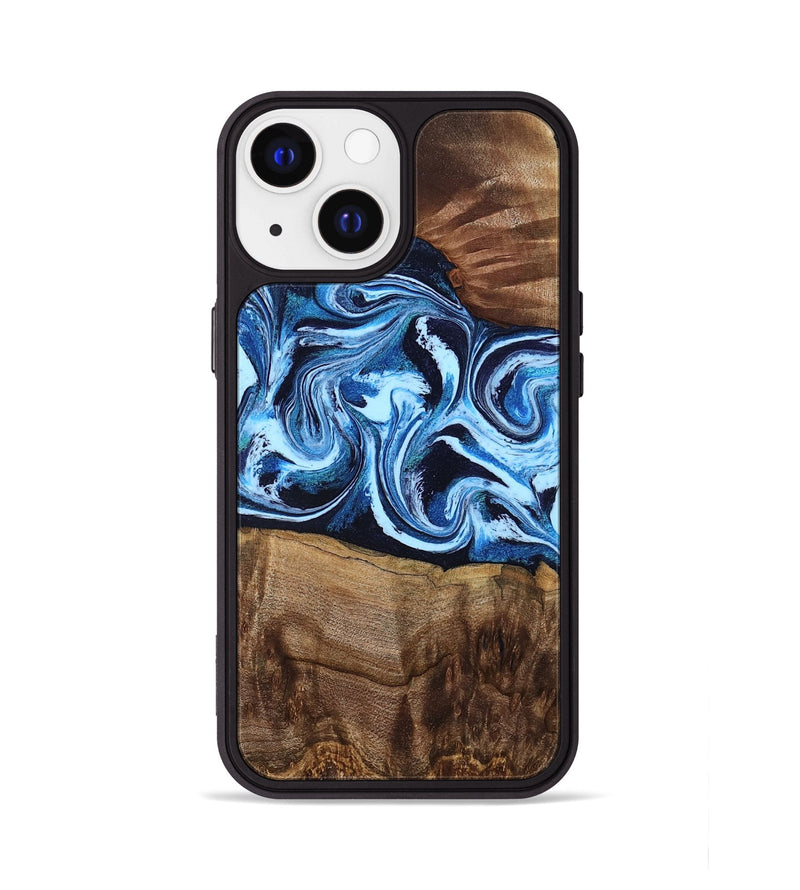 iPhone 13 Wood Phone Case - Saylor (Blue, 799106)