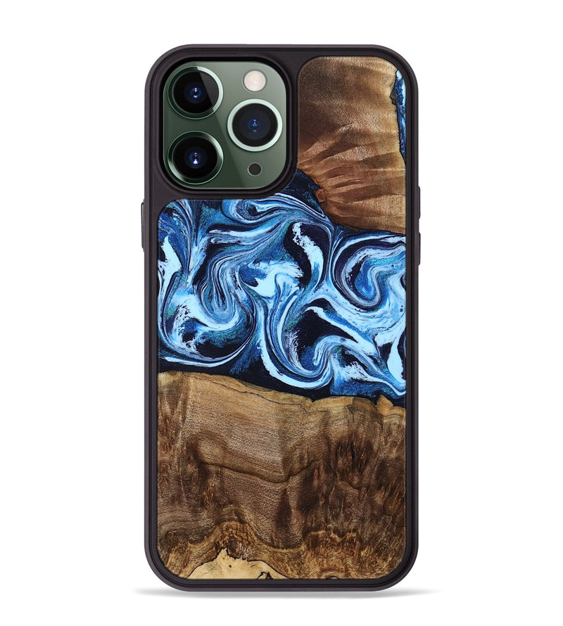 iPhone 13 Pro Max Wood Phone Case - Saylor (Blue, 799106)