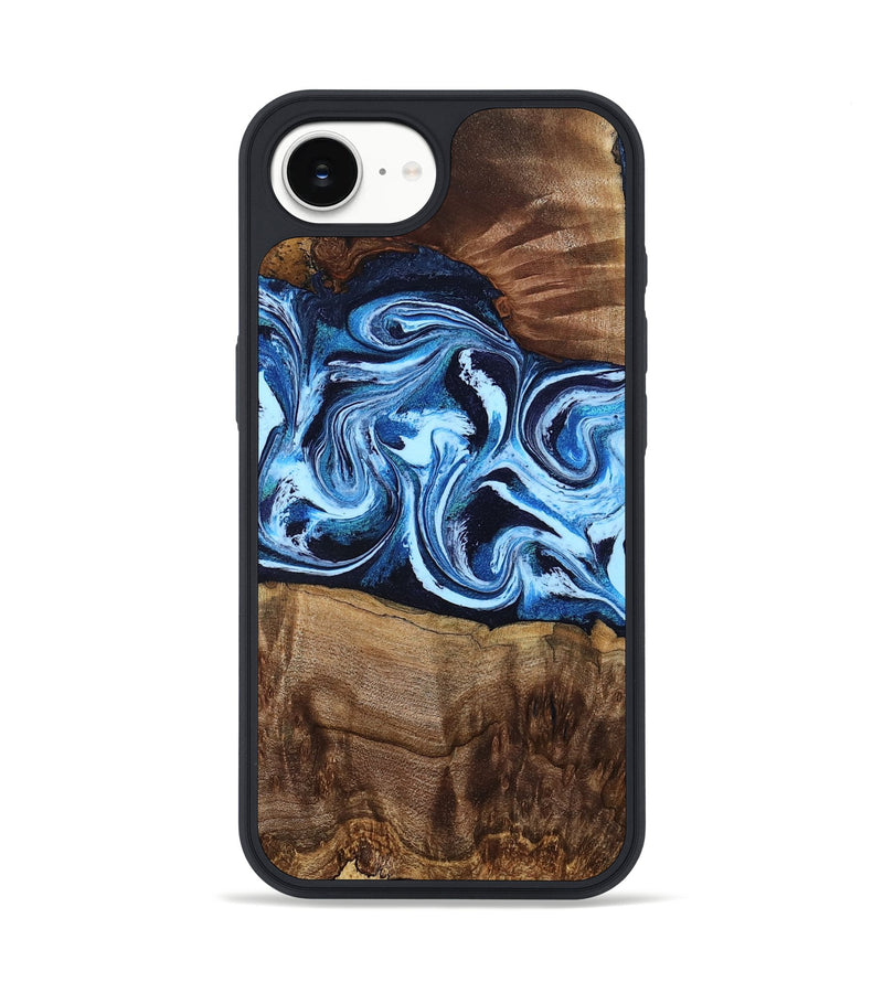 iPhone 16e Wood Phone Case - Saylor (Blue, 799106)