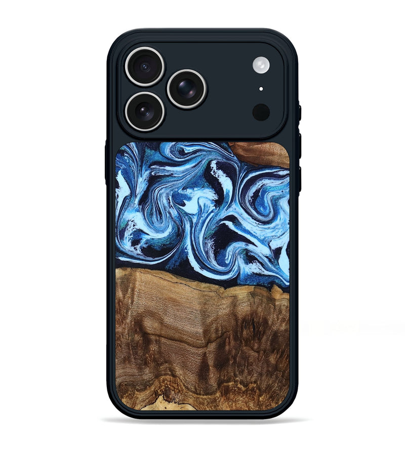 iPhone 17 Pro Max Wood Phone Case - Saylor (Blue, 799106)