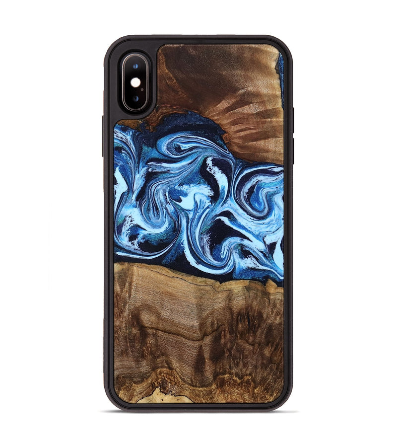 iPhone Xs Max Wood Phone Case - Saylor (Blue, 799106)