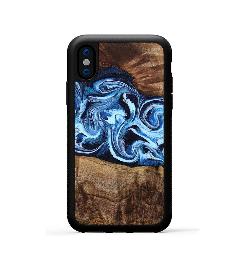 iPhone Xs Wood Phone Case - Saylor (Blue, 799106)