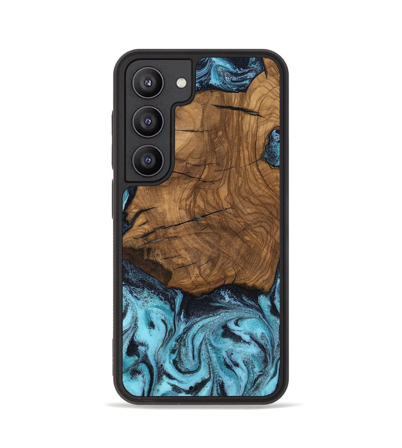 Galaxy S23 Wood Phone Case - Anais (Blue, 799107)