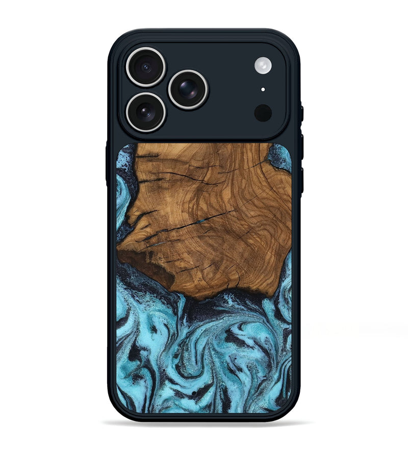 iPhone 17 Pro Max Wood Phone Case - Anais (Blue, 799107)