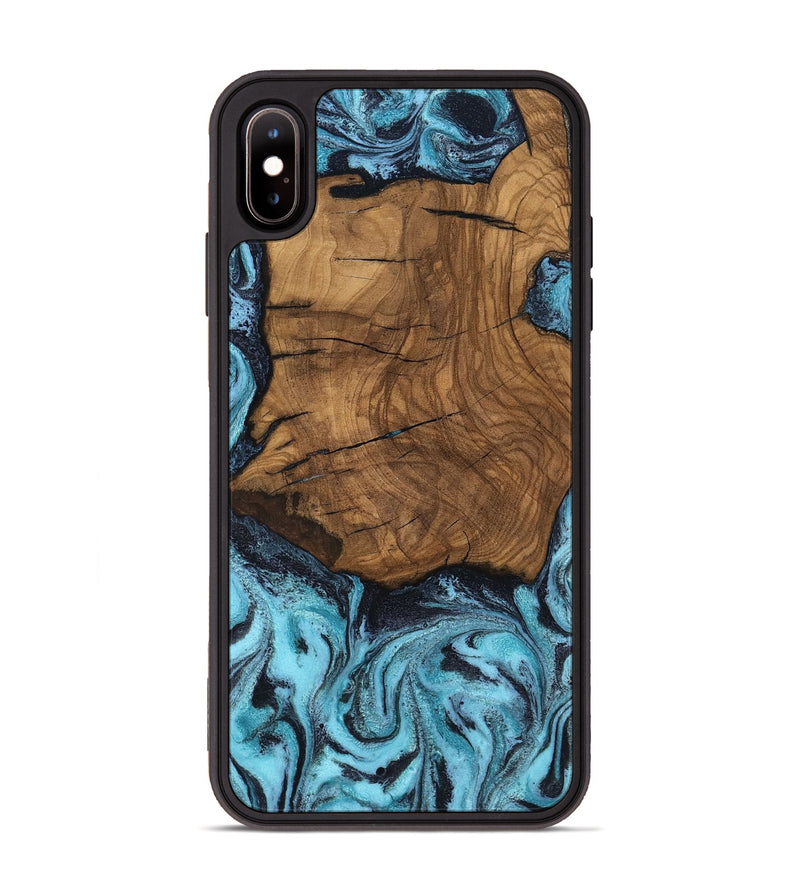 iPhone Xs Max Wood Phone Case - Anais (Blue, 799107)