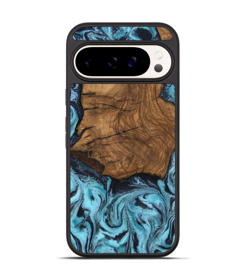 Pixel 9 Pro Wood Phone Case - Anais (Blue, 799107)