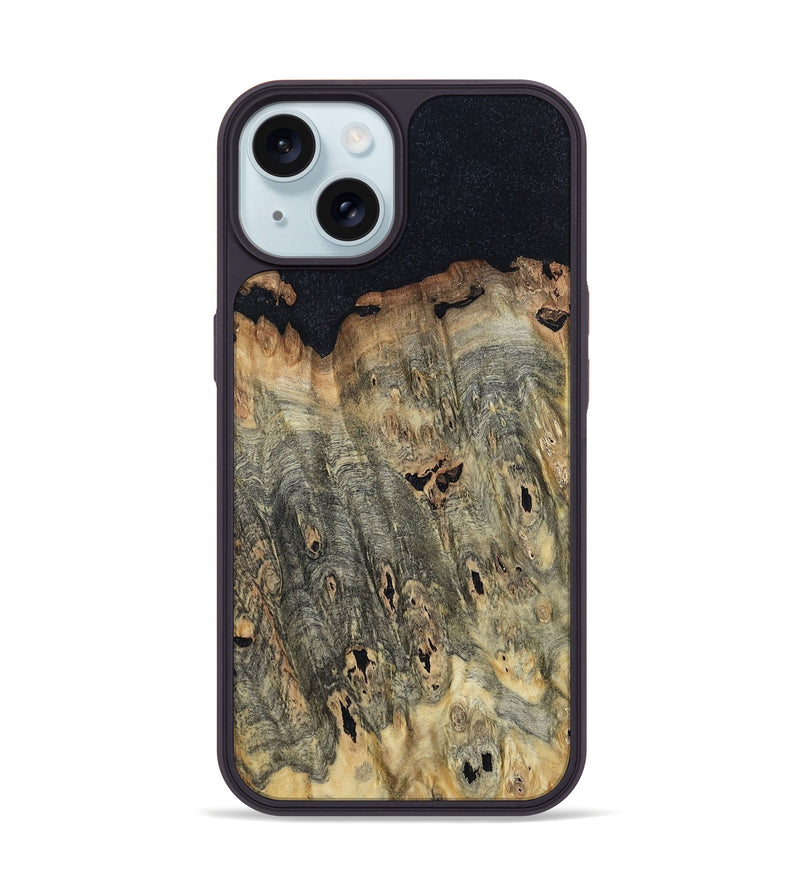 iPhone 15 Wood Phone Case - Davon (Wood Burl, 799111)